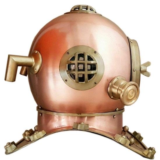 Bronze Mark V US Navy Diving Helmet Replica Deep Sea Diver Helmet Nautical Home Office Decor Unisex Maritime Gift
