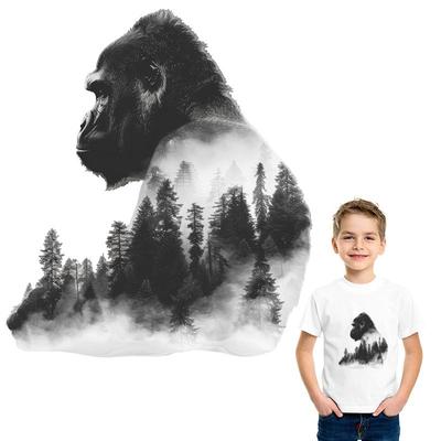 Chimpanzees Patches For Clothing Creative Clothes Stickers Hoodies T-Shirt Parches Ropa Diy Heat Transfer Printing
