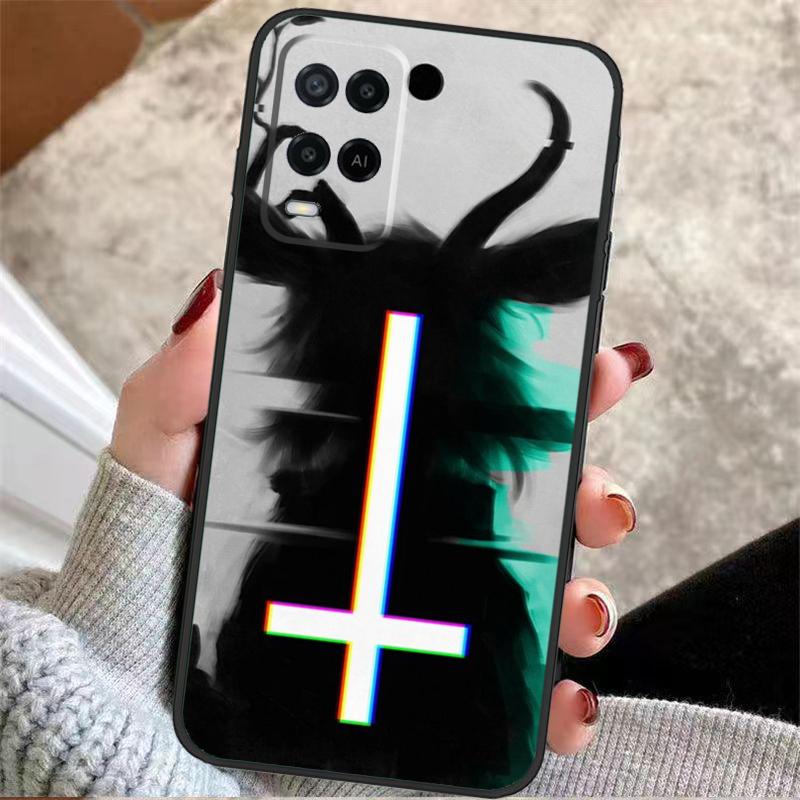 Devil Satan Dark Art Case For OPPO A96 A76 A16 A98 A78 A58 A18 A15 A17 A77 A5 A9 A74 A94 A52 A72 A53S A54S A57S