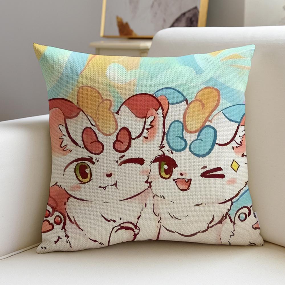 Magical Cute Fabulous BeastsS Cushion Cover Breathable and skinfriendly linen pillowcase square removable and washable cushion