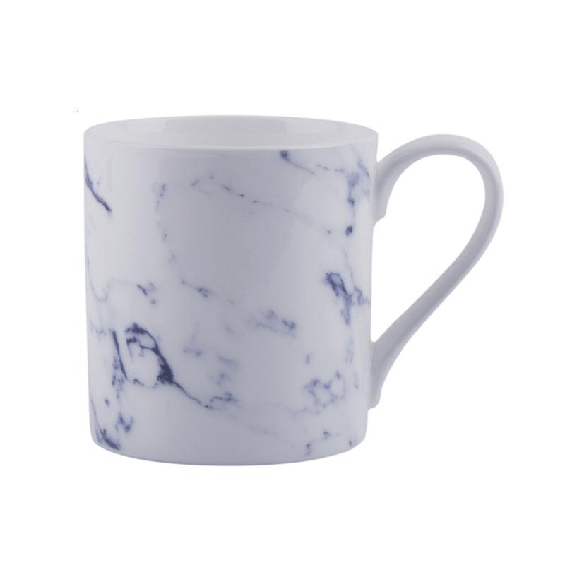 350ml Ceramic Marbled Mug Modern Blue Marble Mug Porcelain Water Milk Cup Breakfast Juice Cup Microwave Safe