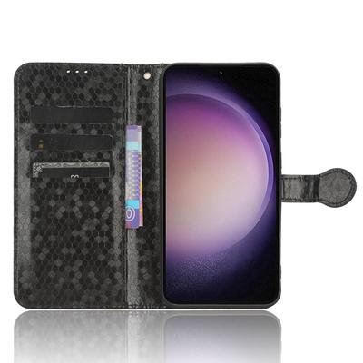 For Samsung Galaxy S23 FE Phone Wallet Case Dot Imprinted Stand PU Leather Cover