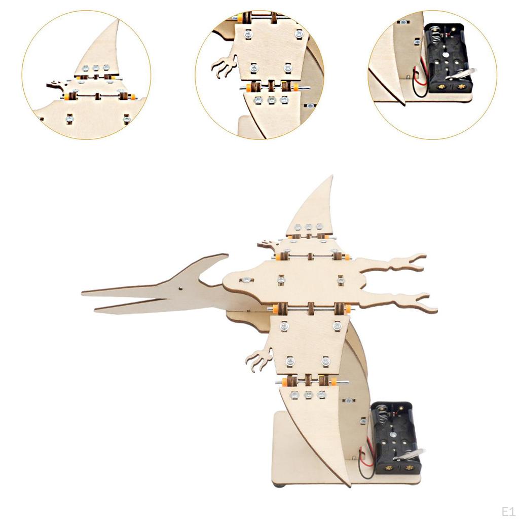 DIY Pterosaur Model Kit Steam Education Dinosaur Easy to Install Wood Puzzle Student Science