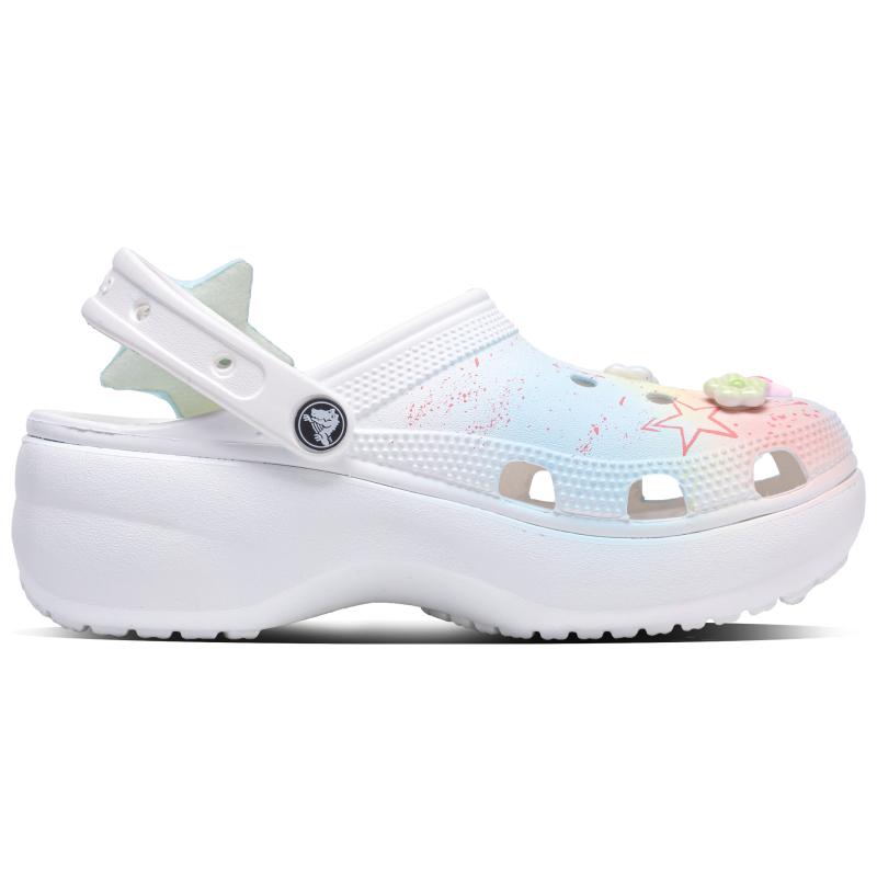 Crocs Classic Platform Clog Sweetheart Cute EVA Love Heart Dopamine One Kick Hole Shoes Women Pink Blue