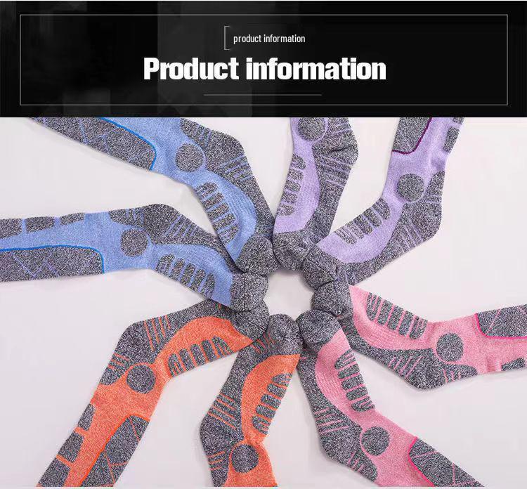 Unisex Quick-Dry Wool Ski Socks for Children and Adults - Warm, Long, and Ideal for Outdoor Sports