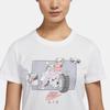 Nike Cartoon Anime Pattern Logo Print Round Neck Short Sleeve T-Shirt Women T-Shirts White DQ3148-100