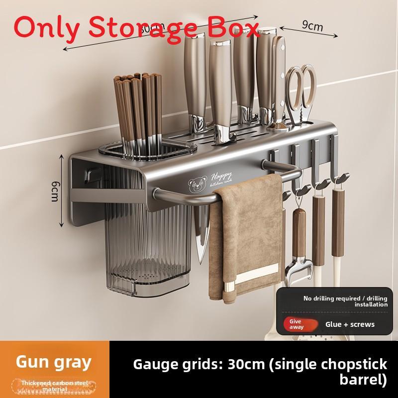 Kitchen Wall Mount Storage Rack With Multifunctional Storage For Home Use