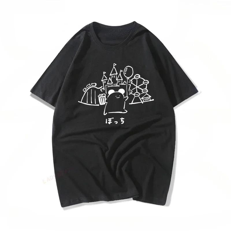 Japan Kanji Printed T Shirt Hipster Streetwear Funny Slogan I'm Late for Work T-shirt Humor Vintage Aesthetic Clothes