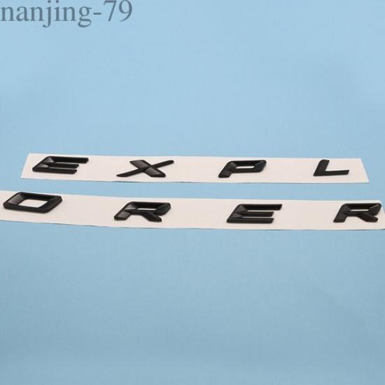 For 2011-2024 Explorer Sport Pkg Hood Emblem Letters Decal Gloss Black Outline
