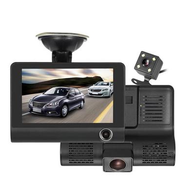 4-Inch Triple-View Dash Cam: Front, Rear & In-Car 1080P Recording