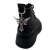 [HF]New 1Pc Titanium Steel Shoe Chain Metal Entagram Pendant Women Shoes Decoration Accessories Boots Shoe Party Diy Jewelry