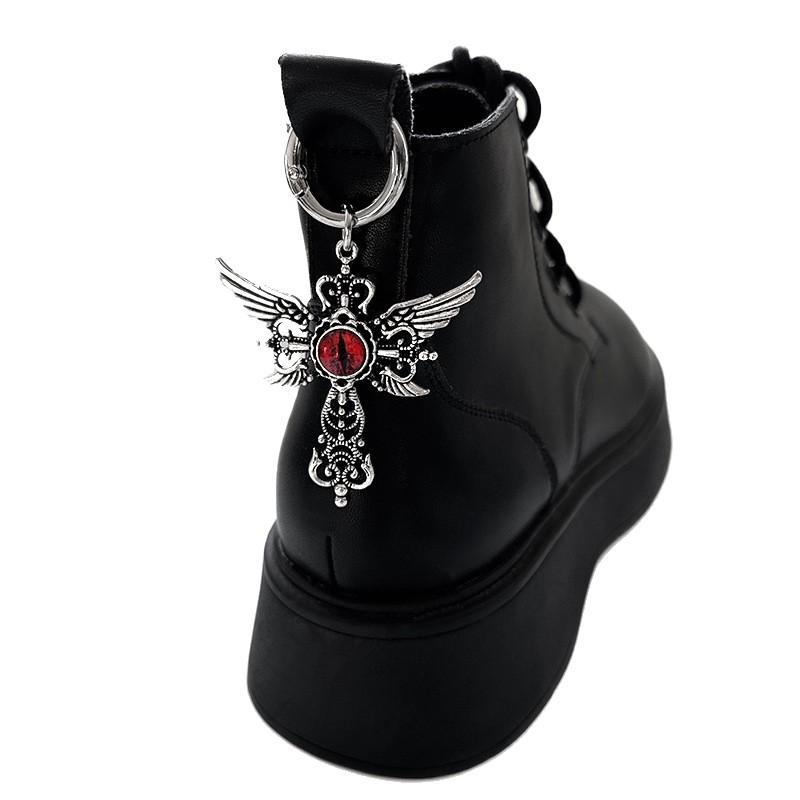 

[HF]New 1Pc Titanium Steel Shoe Chain Metal Entagram Pendant Women Shoes Decoration Accessories Boots Shoe Party Diy Jewelry