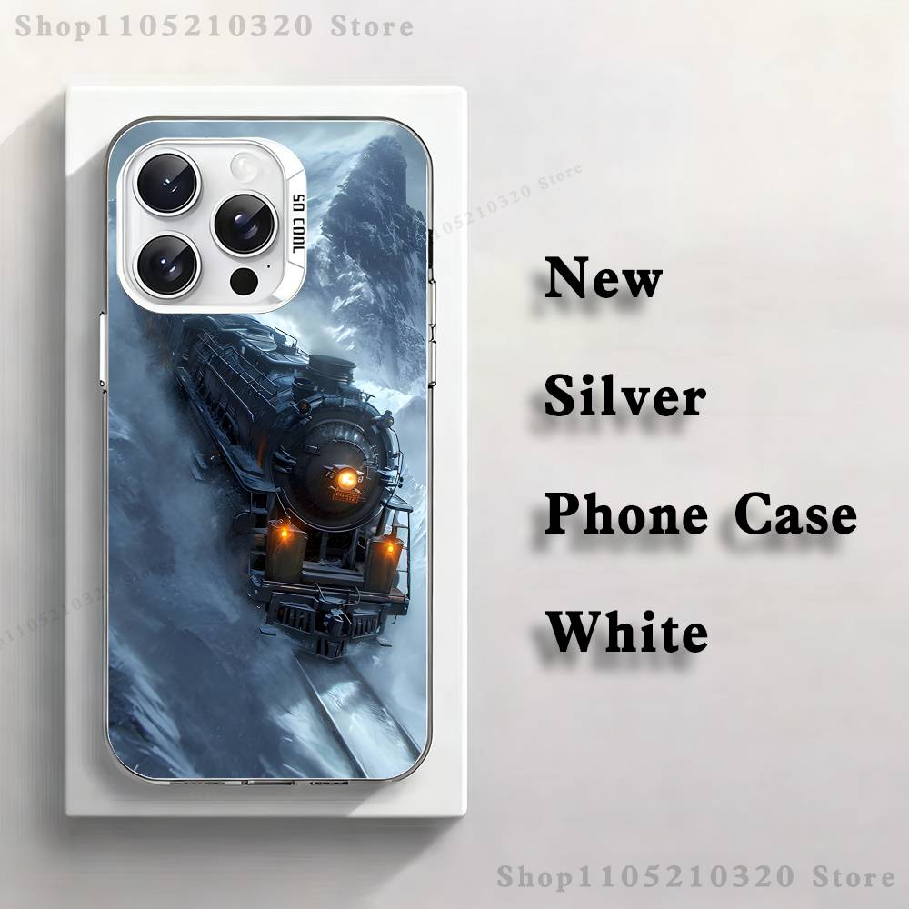 

Classic Steam Train Railway Phone Case For iPhone 17,16,15,14,13,12,11,Pro,XS,Max,Plus,Mini,SE4,E white Matte Shockproof Cover iPhone12mini