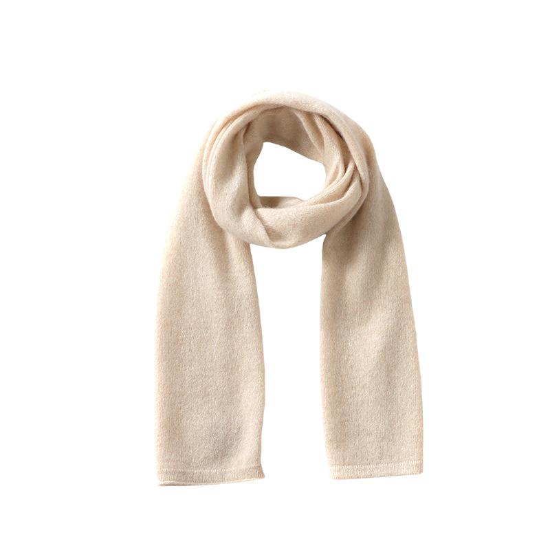 Women's 100% Pure Cashmere Scarf - Warm Soft Neck Warmer for Autumn/Winter, Solid Color, Perfect Gift