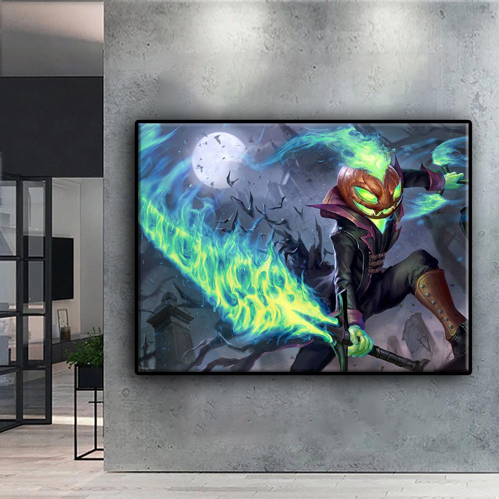 5D DIY diamentowe hafty Halloween straszna głowa dyni człowiek diamentowe malowanie mozaika do dekoracji wnętrz