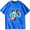 Second Dimension Anime Hatsune Miku Fashion Trend New Cotton Top Short Sleeve T-shirt Unisex