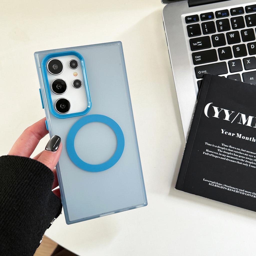 Fashion Matte Clear for Magsafe Case for Samsung Galaxy S26 Ultra Pro S25 Edge S24 S23 Plus A57 A37 A27 A17 A07 A56 A36 A26 A16 Wireless Charge Cover