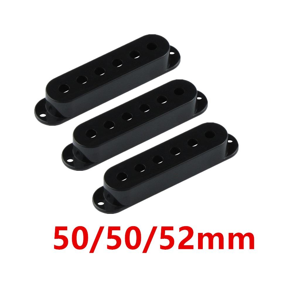 FLEOR 3pcs Black Guitar Pickup Covers Single Coil Cover Plastic For ST Electric Guitar