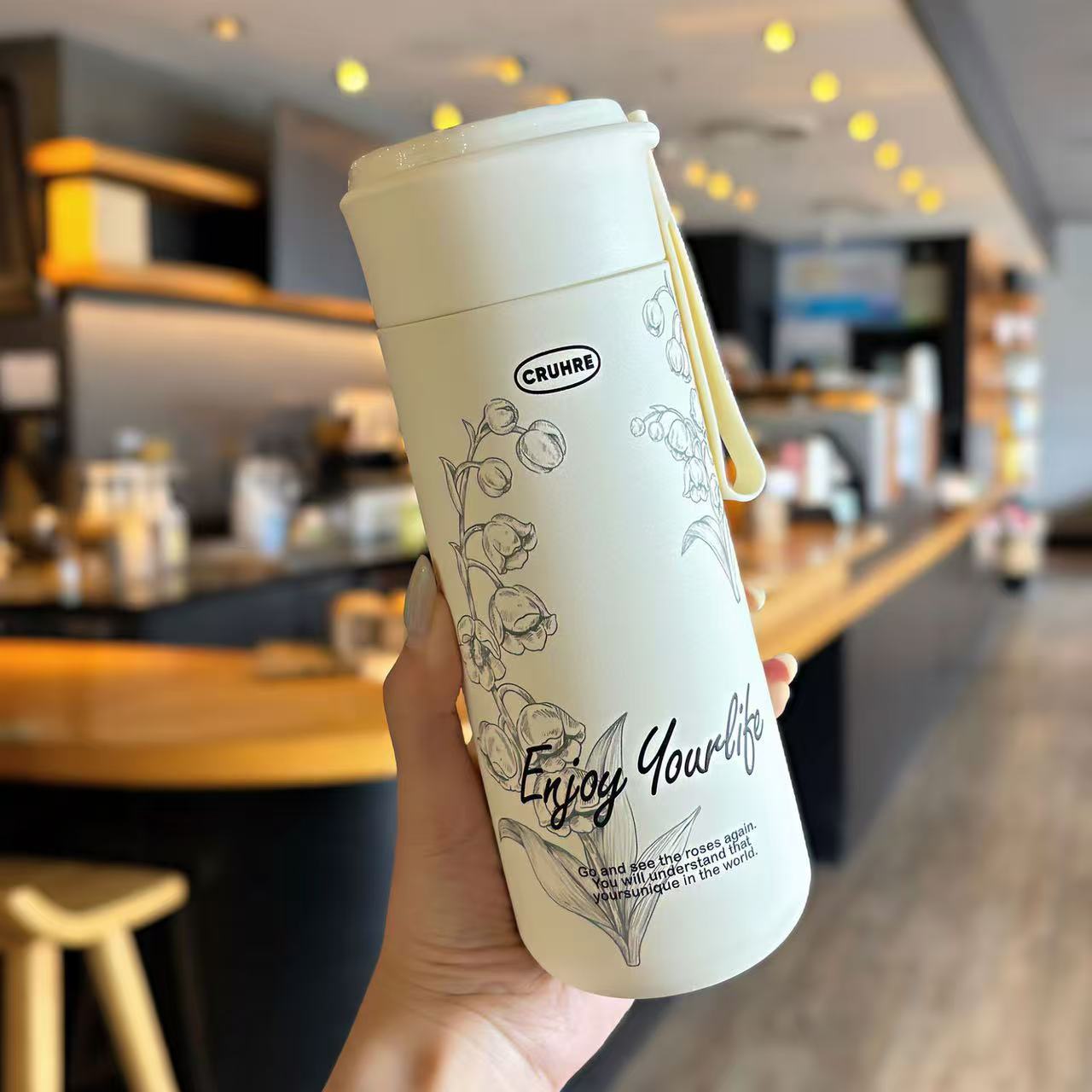 

Large-capacity insulated cup - Portable cold/hot drinking bottle suitable for outdoor activities - Student drinking bottle 480ml