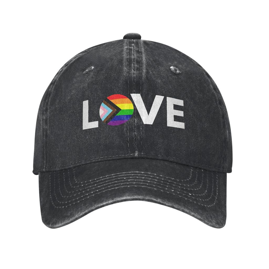 LGBTQ Rainbow Baseball Cap Vintage Distressed Denim Gay Pride LGBT Awareness Ally Snapback Cap Unisex  Outdoor All Seasons Caps
