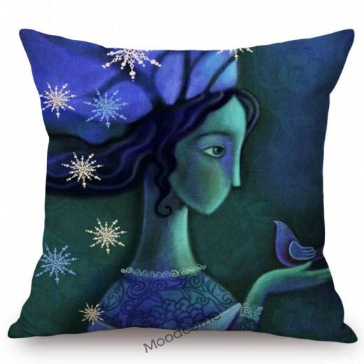 Modern Art Abstract Elegant Lady Hand Writting Sketch Cotton Linen Sofa Throw Pillow Case Nordic Lovely Girl Chair Cushion Cover