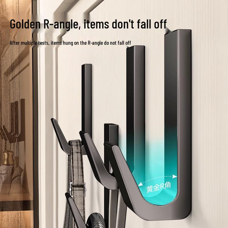 Strong Adhesive Wall Hook - No-Punch, Load-Bearing for Clothes & Hats