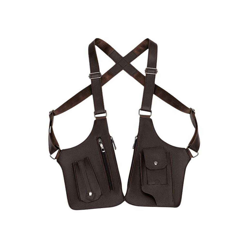 Underarm Shoulder Bag, Crossbody Wallet, Large Capacity Double Pocket