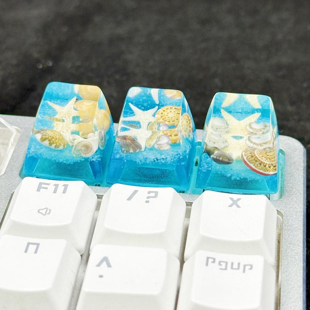 Keycap Epóxi Concha de Alta Transparência para Teclados Mecânicos