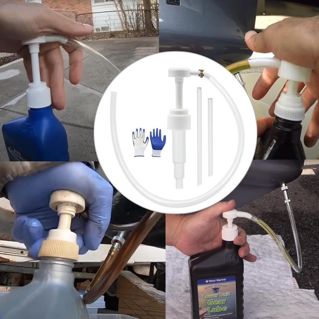 Fluid Pump For Quart Bottles-Transfer Gear Oil, Transmission And Differential Fluid 8Cc Hand Pump With 28Mm Bottle Cap (Not Fit For Red Line Quarts)