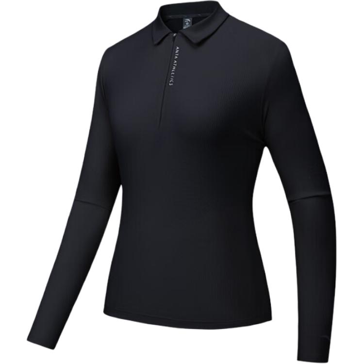 

Anta Training Series Solid Color Casual Slim Fit Soft Versatile Polo Long Sleeve T-Shirt Women Tops 962537404-4 L