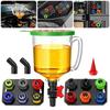 18-in-1 Spill-Proof Universal Auto Engine Oil Funnel Kit 12 Adapters Included for Most Vehicles Garage Use