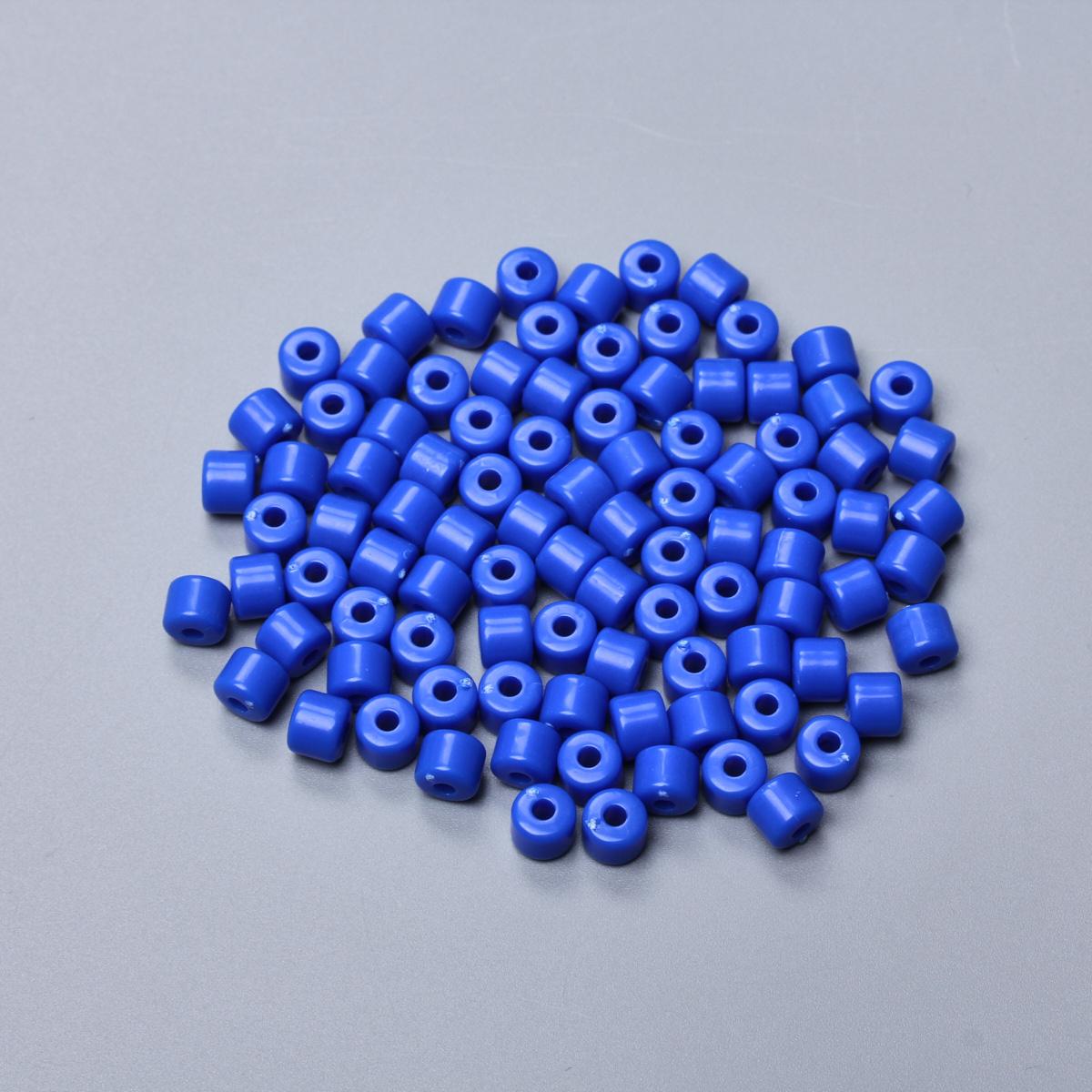 

6,5 мм 100 шт. модные цилиндрические акриловые кремового цвета свободные бусины для изготовления ювелирных изделий DIY серьги ожерелье брелок браслет ювелирные аксессуары королевский синий