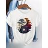 European Size Development: Women's Short-sleeved T-shirt, 100%, with Letter Print Pattern. 12485