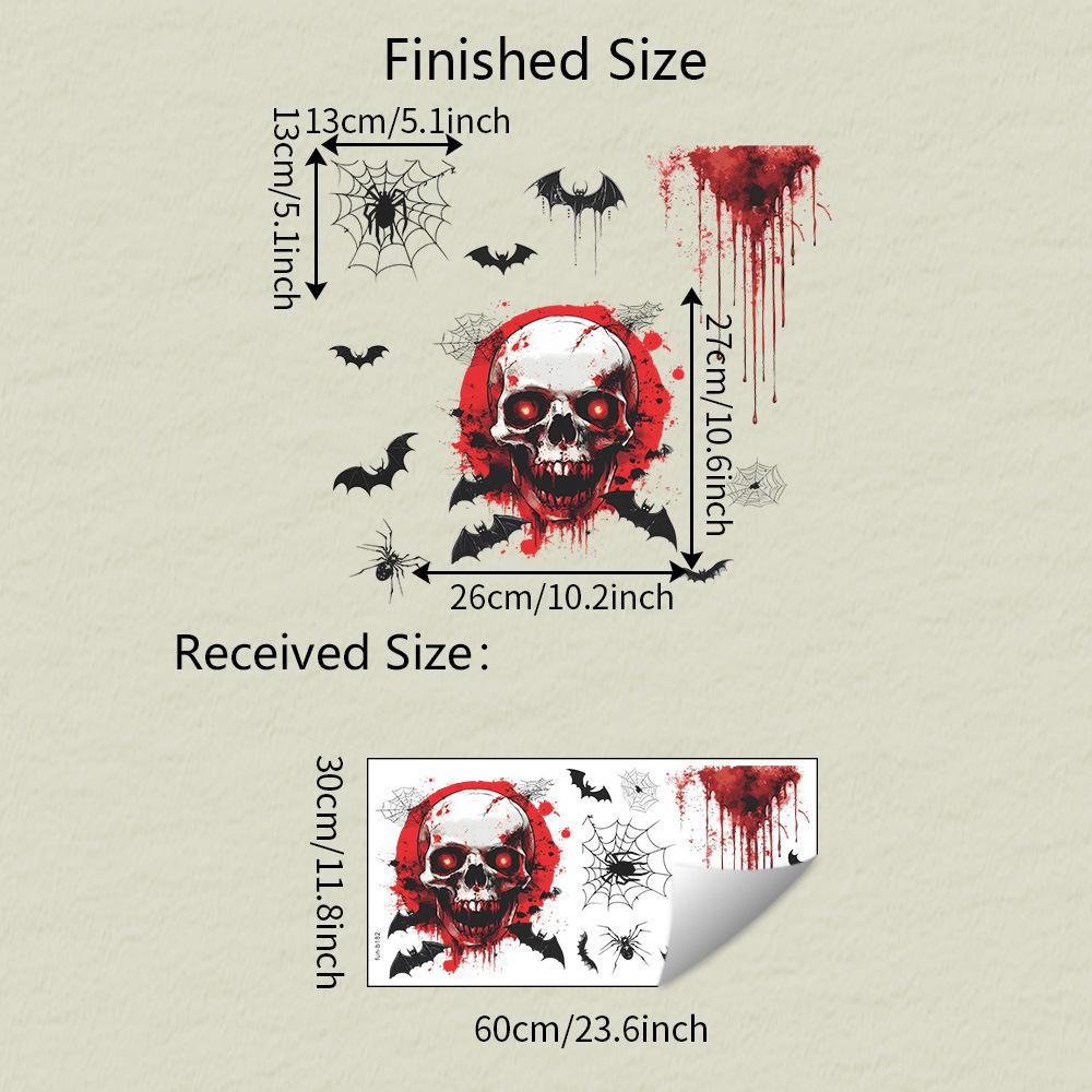 

Хэллоуин Череп Паук Летучая мышь Балкон Окно Украшение дома Наклейки на окна