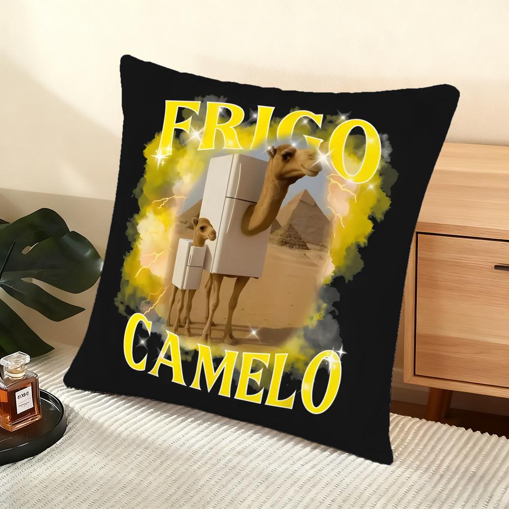 Italian B-Brainrot Cushion Cover Soft Short Plush Pillow Cover Smooth Cozy Texture Aesthetic Cushion Case Home Decor