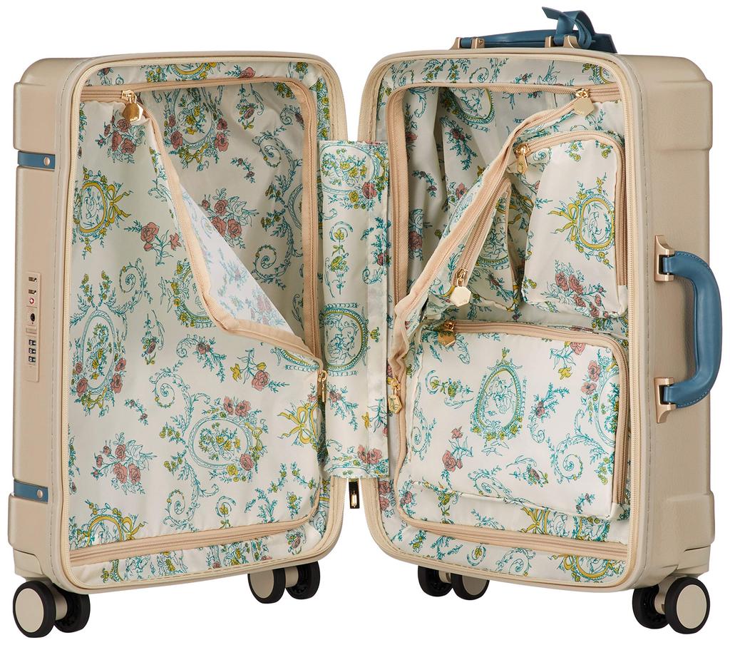 Suitcase with Caster Double Eco Bag for Notre 54 Pottery Beige [Hunt] Stopper, Wheels, Included, 1-3 Nights, Carry-on Luggage, 06881, Cm,