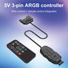 Argb Controller mit 14 Fernbedienbaren 3-Pin Argb Controllern mit Fernbedienung Sata Stromversorgung für Farbwechselmodi PC