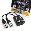 Cat5E Cat6 CCTV Video Balun Set with BNC Male Plugs and Compactly Press Fit Terminals Body for DVR Camera Video Transmission Projects Use