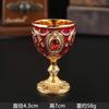 Hot-selling high-end small wine glasses, one-bite cups, creative household metal exhibition hall decorative ornaments