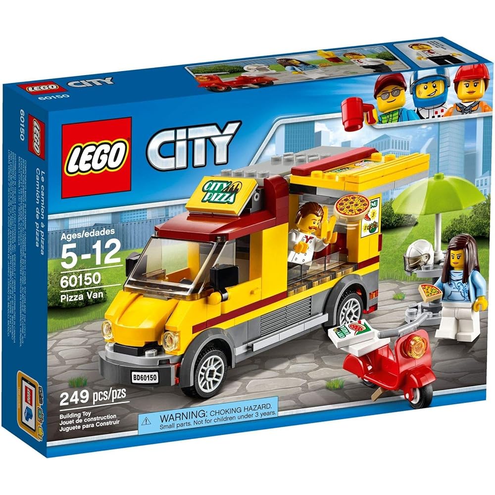 

LEGO City Pizza Shop Truck 60150 Building Blocks Toy for Boys Vehicle