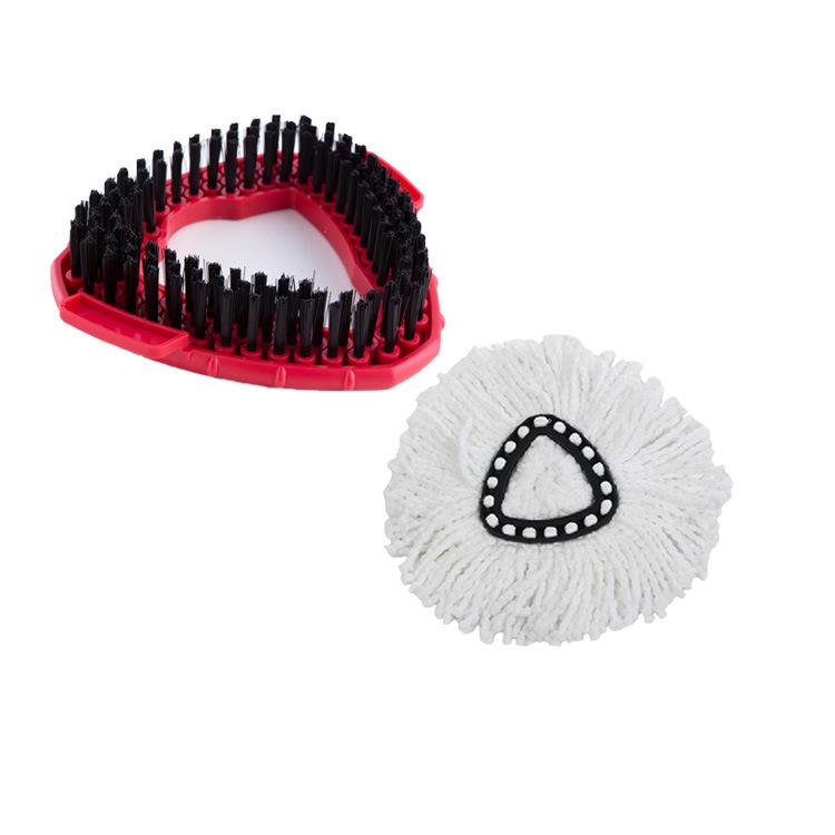 Triangular Rotating Mop Head with Super Absorbent Microfiber Brush