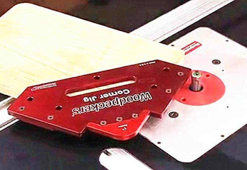 CarAngels Corner Jig Woodpecker Angle Jig for Router Table Machining Woodworking Tool Kit, Trimmers, Bits, R/T Template, (12, Red)