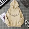 Moon Print Hoodies for Women Men Harajuku Summer T Shirt  Black Tops Funny Female T-shirt Casual Tee Woman Clothes