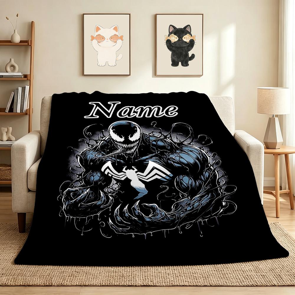 Custom Name Carnage Flannel Blanket Throw Blanket Soft Warm Sofa Bed Decor Unique Gift