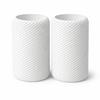 White Tealight Candle Holders, Set of 2, Grooved Japandi
