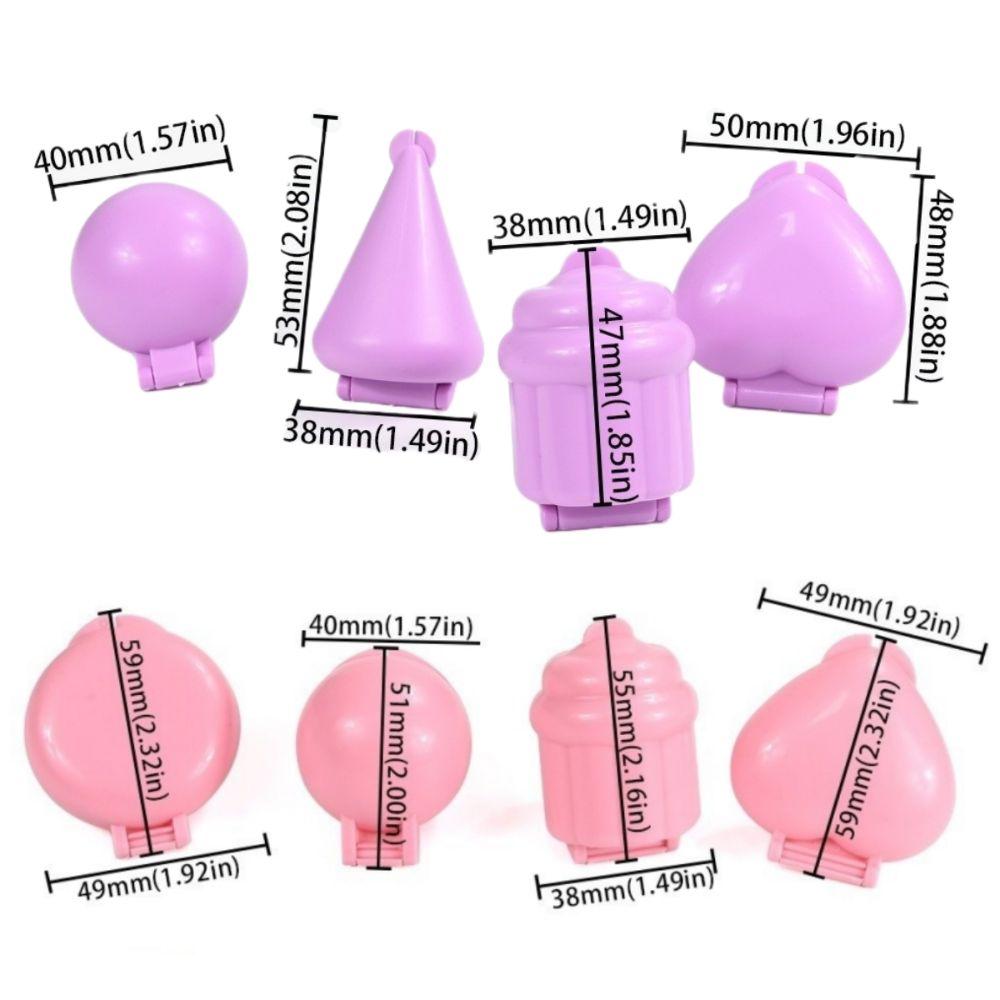 4pcs Heart Cake Round Shape Cake Pop Mold Set Pink Purple Cake Pop Shaper for Party Treats