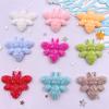 10PCS Mix Colorful Resin Cartoon Rose Bee Figurines Flat back Stone DIY Wedding Bow Decor Scrapbook Christmas Accessories Crafts