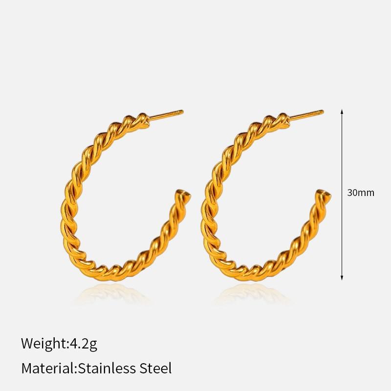 Minimalist Gold 316L Stainless Steel Earrings For Women Luxury Premium Tarnish Free Titanium Steel Stud Earrings Minimalist Ear Jewelry