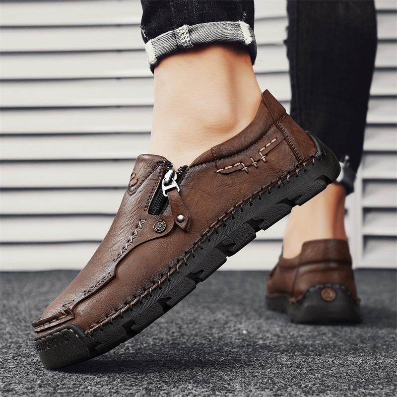 38-48 Scarpe da Uomo Taglie Forti Semplici e alla Moda in Pelle Fatta a Mano Scarpe in Pelle Business Casual