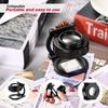 HOT SALE 25X Loupe Magnifier With 6 Light, USB Three-Folding Desktop Portable Metal Eye Loupe Scale Sewing Magnifing Glass